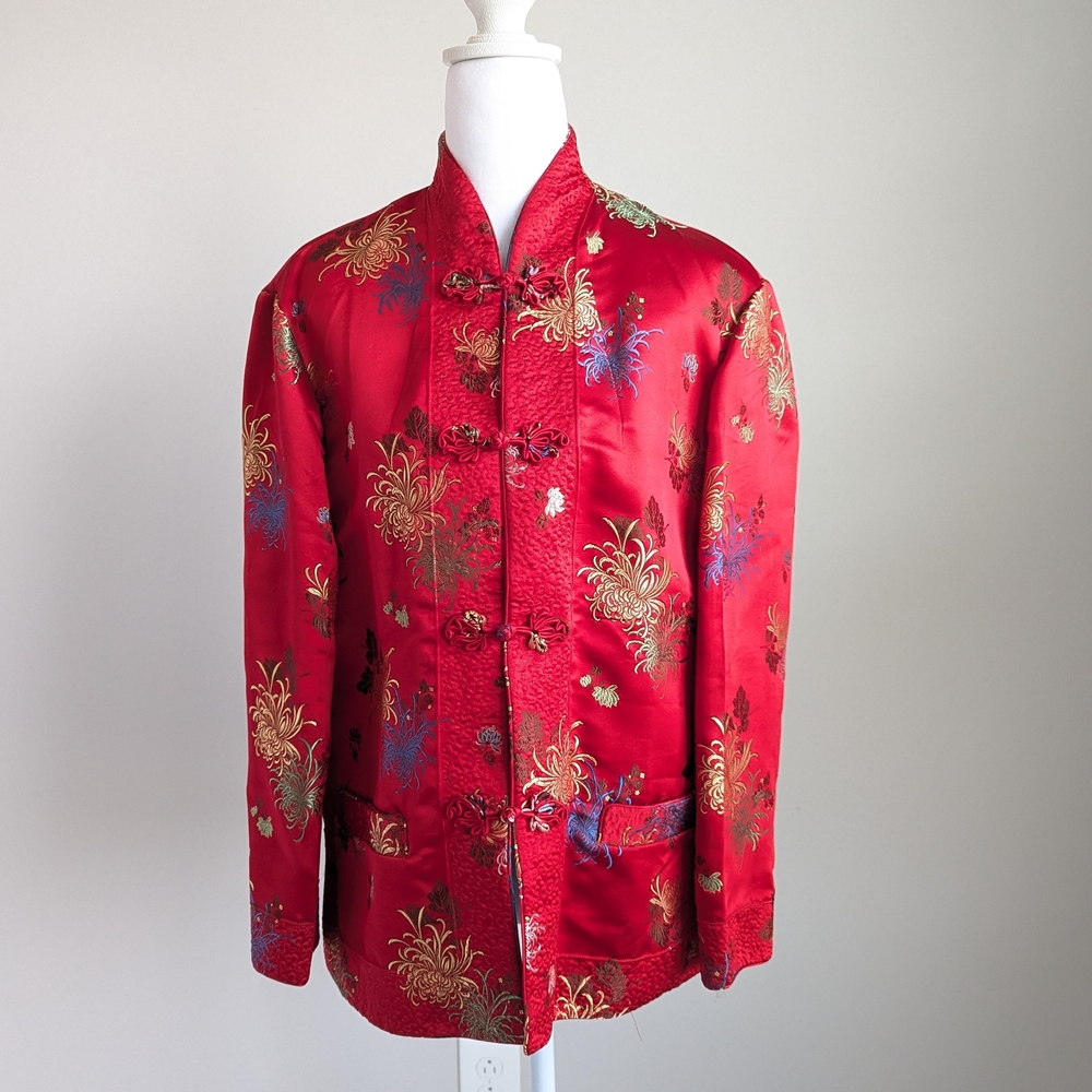 Vintage Reversible Floral Red Women's Jacket